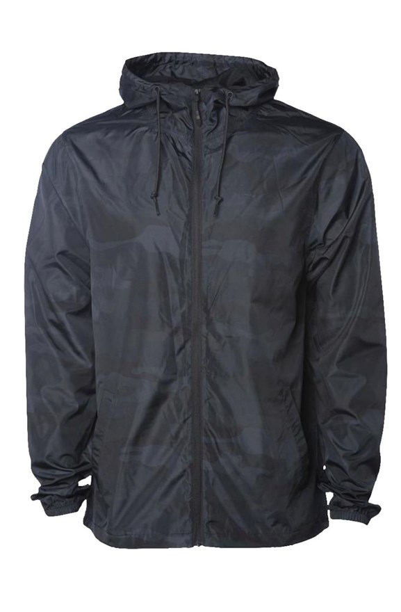 mens jackets Black Camo Water Resistant Windbreaker