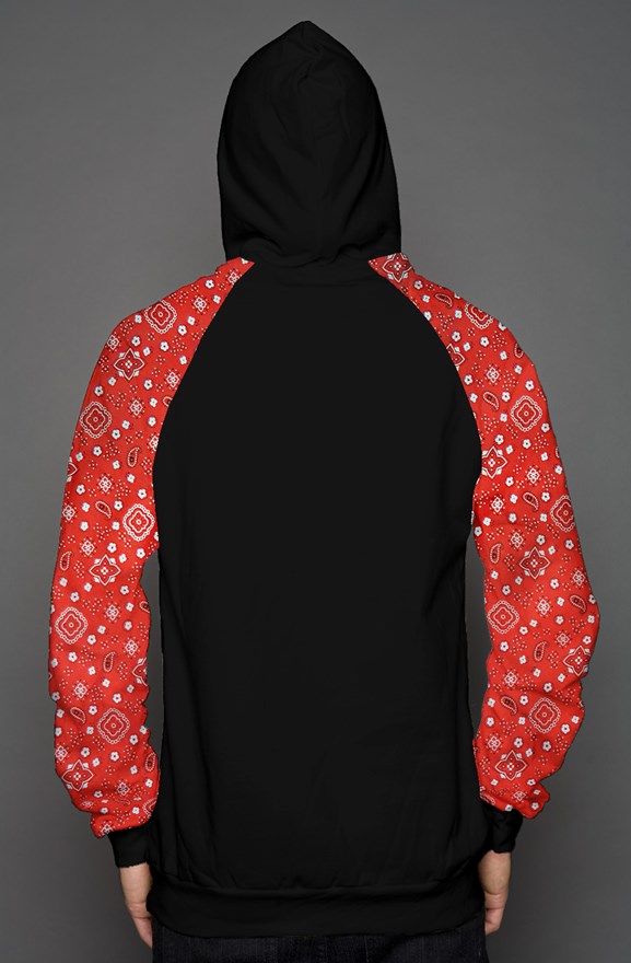 Red bandana hoodie Custom Pullover Hoody